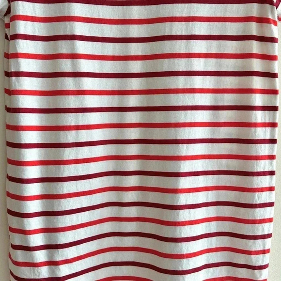 GAP Favorite T-Shirt, Women’s Red Maroon Striped Short Sleeve Shirt, Size Large - Picture 16 of 16